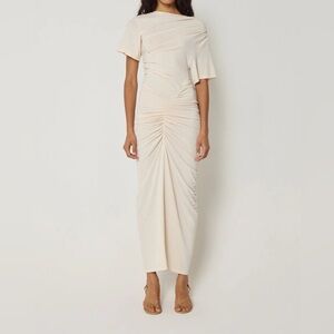 NWT Khy Cream Ruched Dress